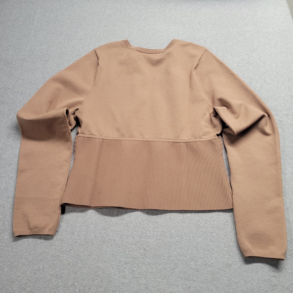 Aritzia Babaton Sculpt Knit Long Sleeve Top Size 2XL Brown Toasty Chaud NWT - Picture 9 of 9